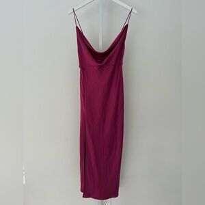 LIONESS Walk The Line Maxi Dress Magenta Size US 4 / AU 8 / Pink NWTS!